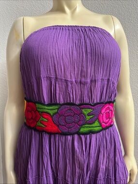 Colorful Embroidered Floral Mexican Belt ONE SIZE